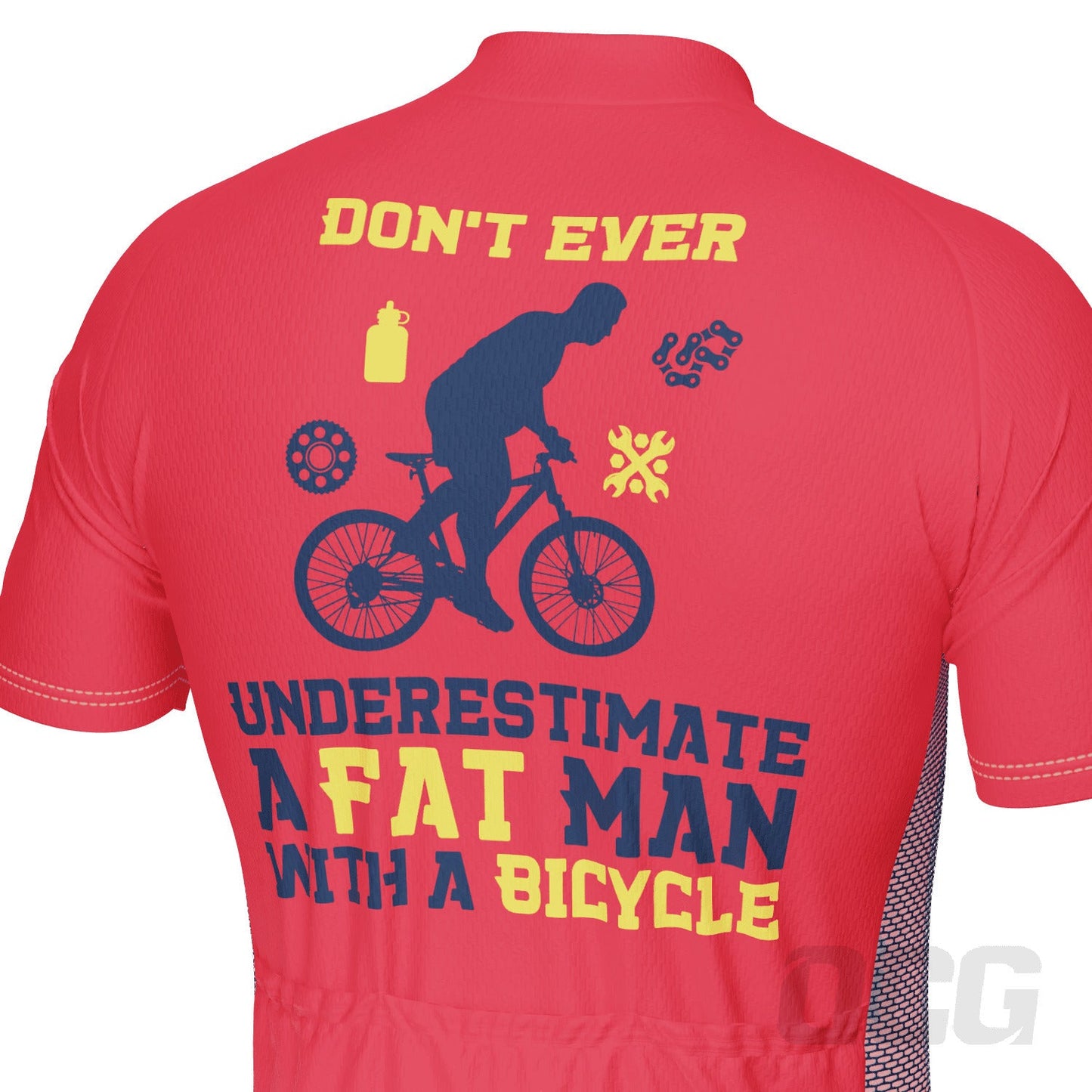 Men's Don't Ever Underestimate a Fat Man 2 Piece Cycling Kit