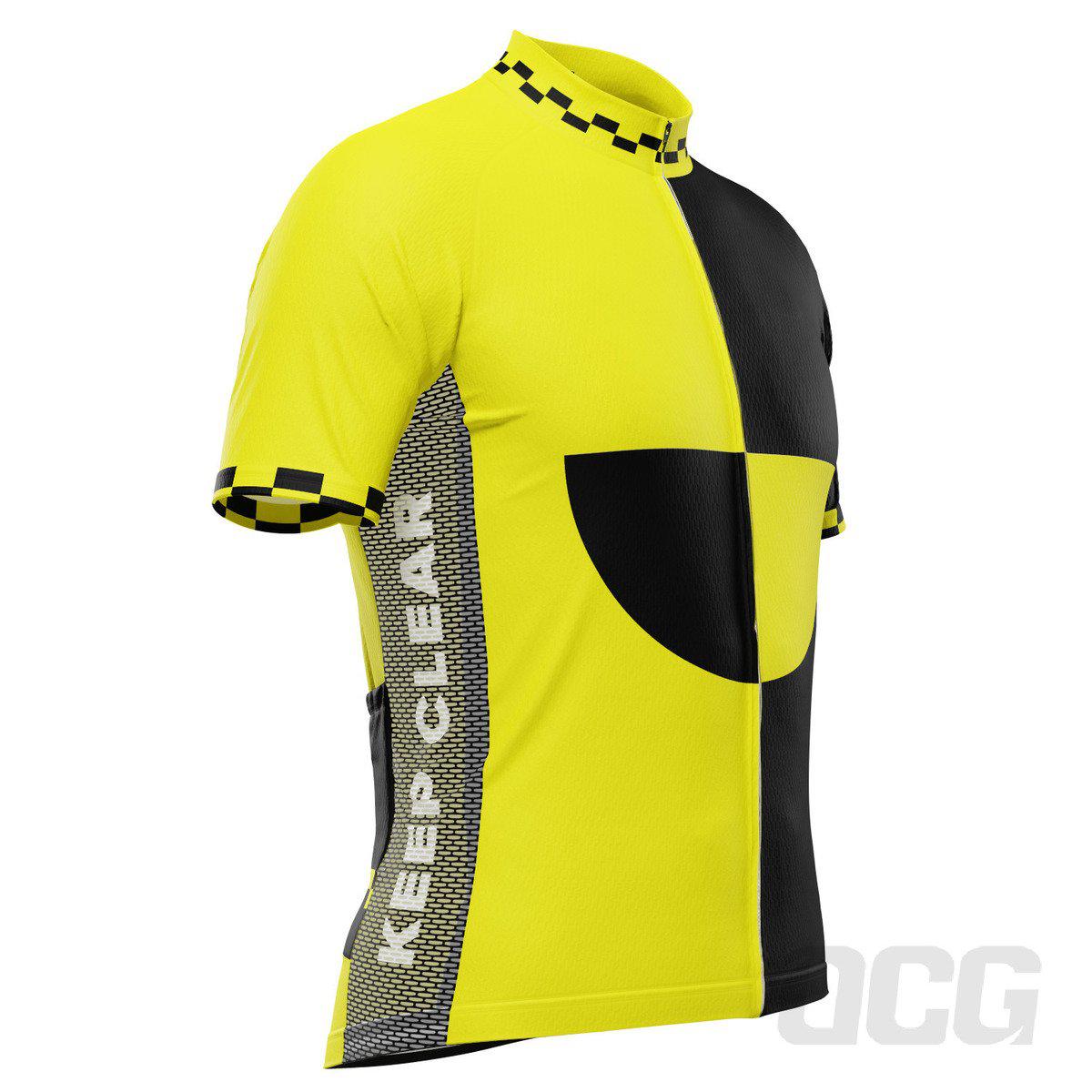 Men's High Viz Keep Clear Test Dummy Short Sleeve Cycling Jersey