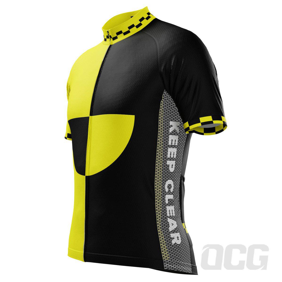 Men's High Viz Keep Clear Test Dummy Short Sleeve Cycling Jersey