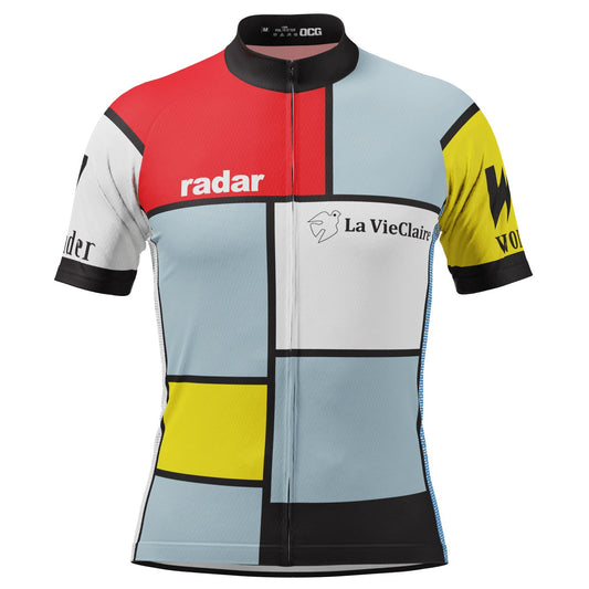 Men's Retro La Vie En Claire Short Sleeve Cycling Jersey
