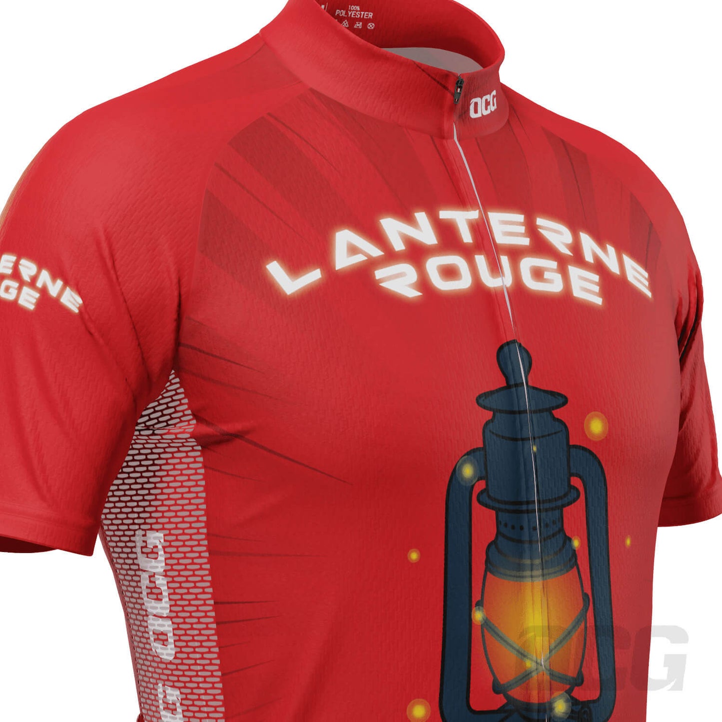 Men's Lanterne Rouge Red Lantern Short Sleeve Cycling Jersey