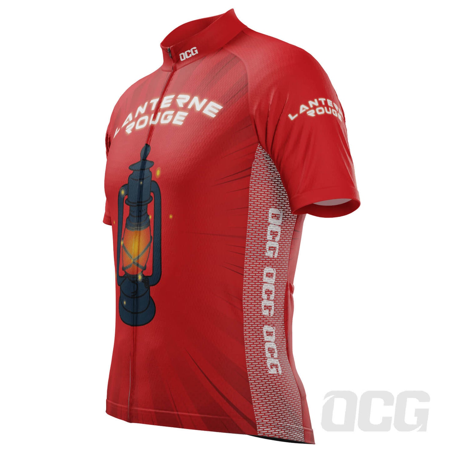 Men's Lanterne Rouge Red Lantern Short Sleeve Cycling Jersey