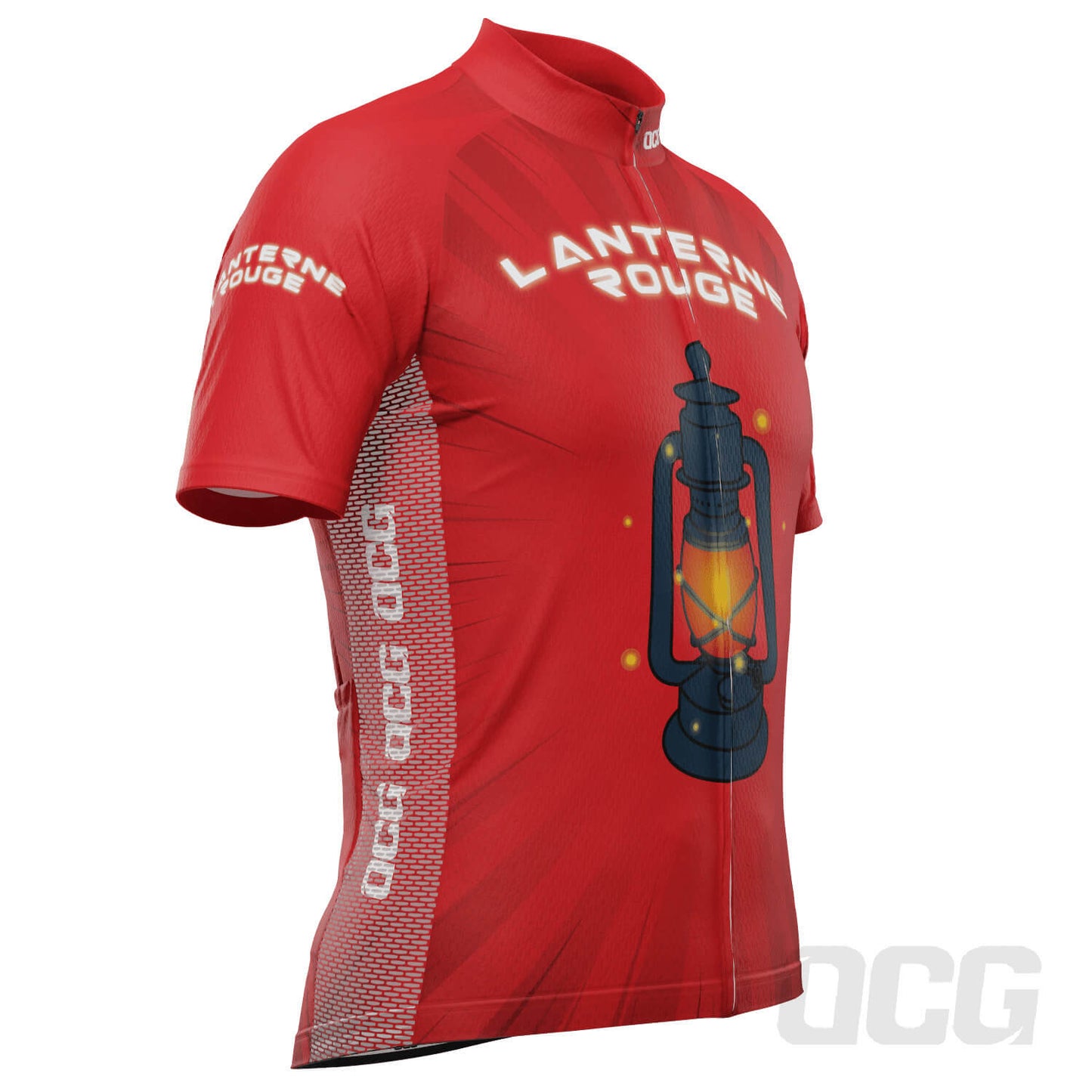 Men's Lanterne Rouge Red Lantern Short Sleeve Cycling Jersey