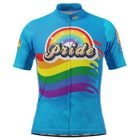 Men's LGBT Pride Rainbow Icon Short Sleeve Cycling Jersey