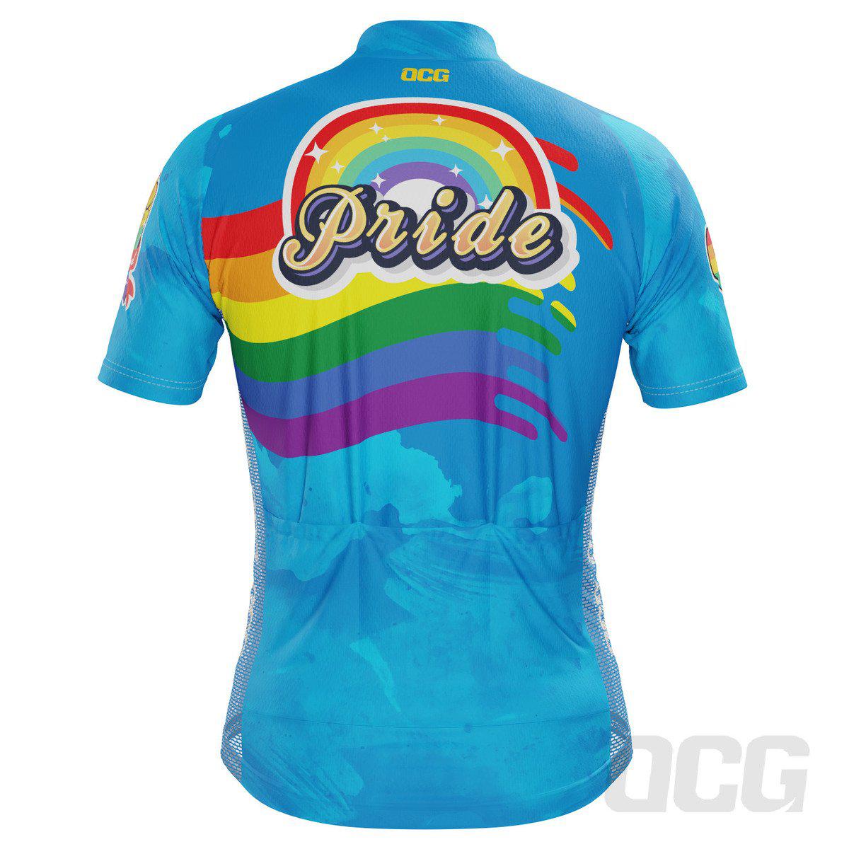 Men's LGBT Pride Rainbow Icon Short Sleeve Cycling Jersey