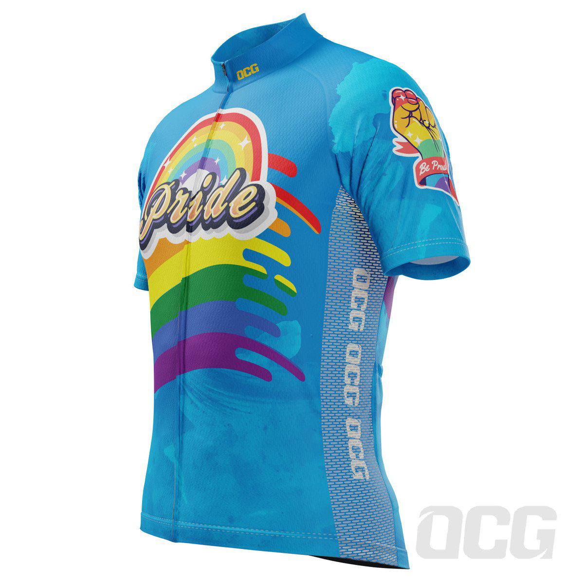 Men's LGBT Pride Rainbow Icon Short Sleeve Cycling Jersey