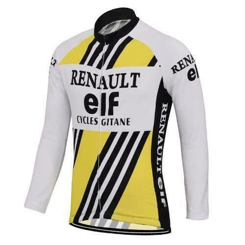 Long Sleeve Renault-Elf Retro Cycling Jersey