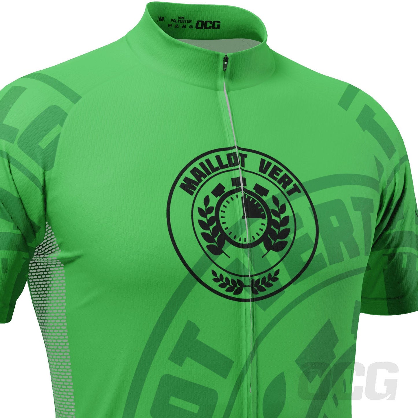 Men's Tour de France Green Sprinters Maillot Vert Short Sleeve Cycling Jersey