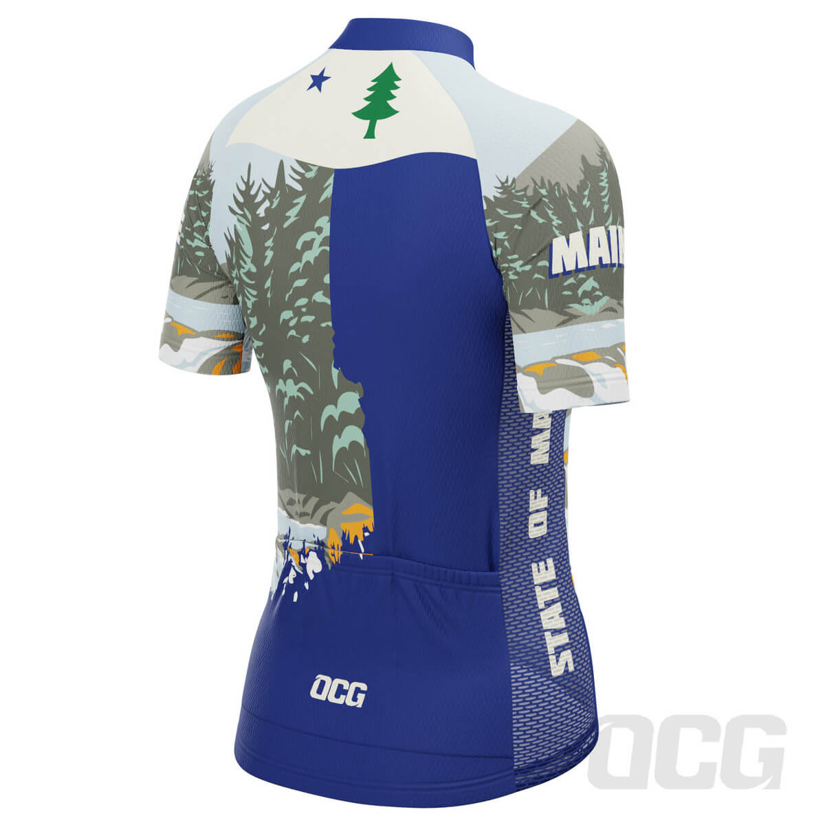 Women's Maine US State Icon Short Sleeve Cycling Jersey