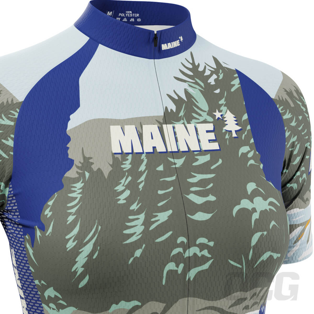 Women's Maine US State Icon Short Sleeve Cycling Jersey