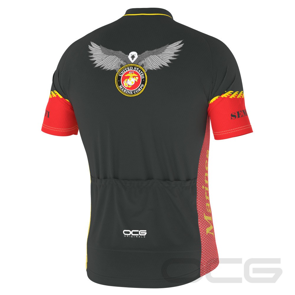 Men's USAF United States Marine Corps Short Sleeve Cycling Jersey