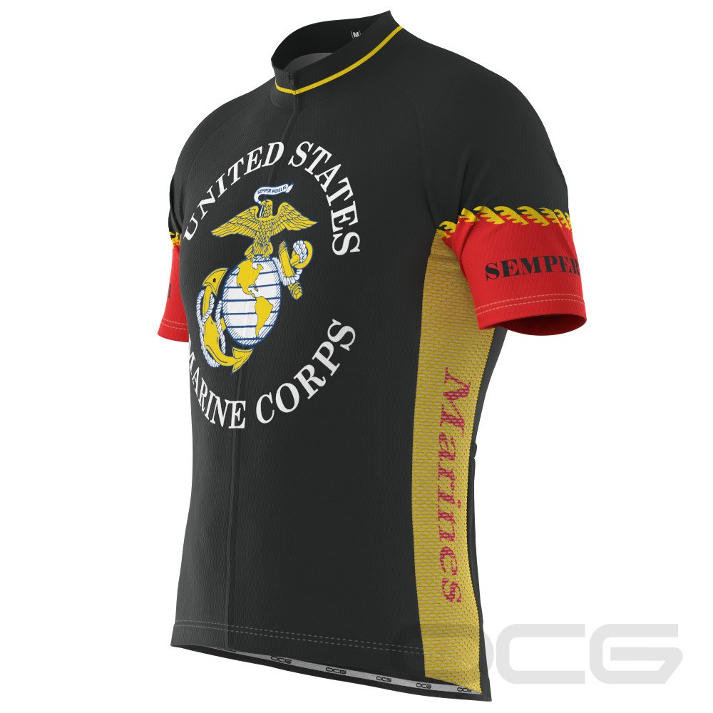 Men's USAF United States Marine Corps Short Sleeve Cycling Jersey