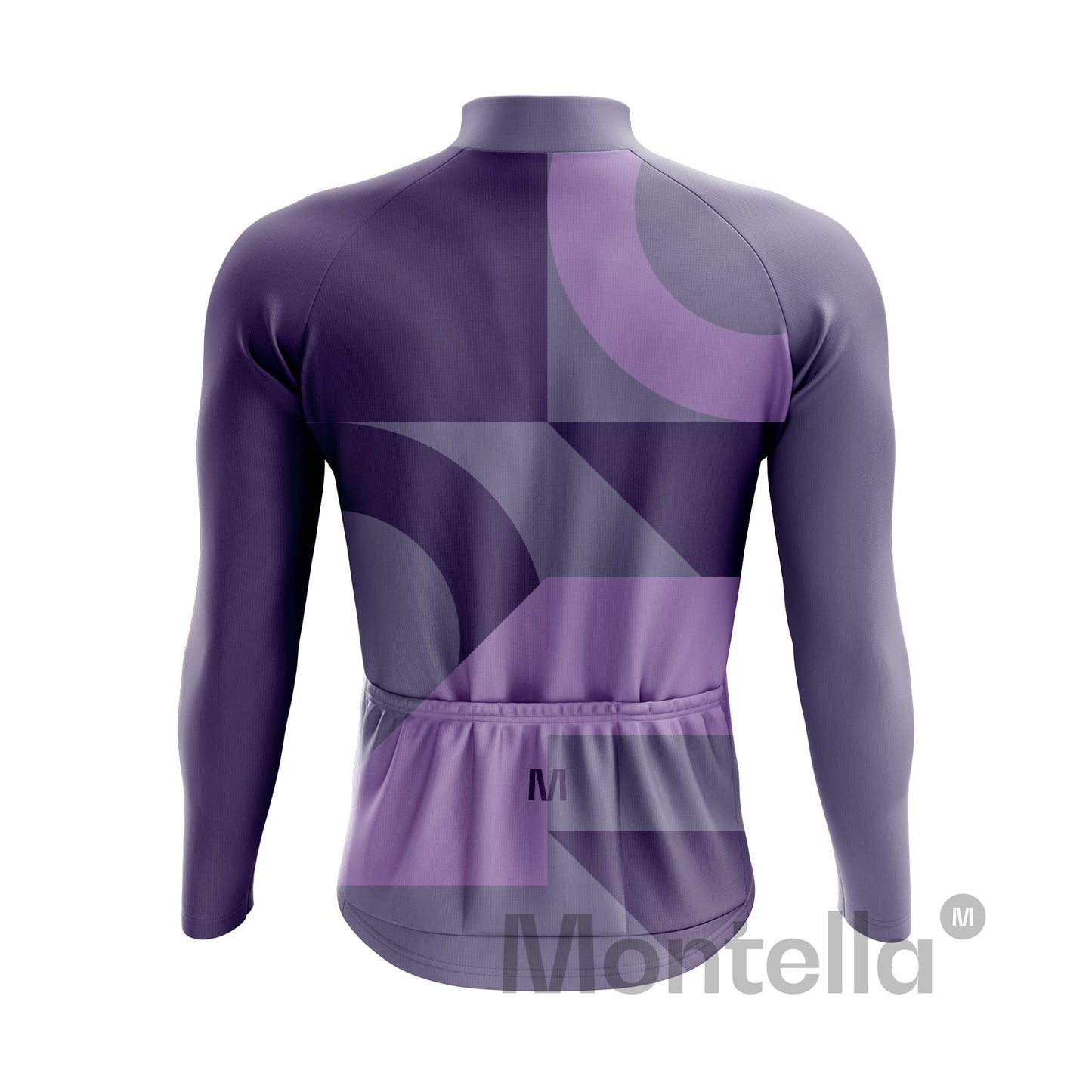 Men's Purple Pattern Long Sleeve Cycling Jersey