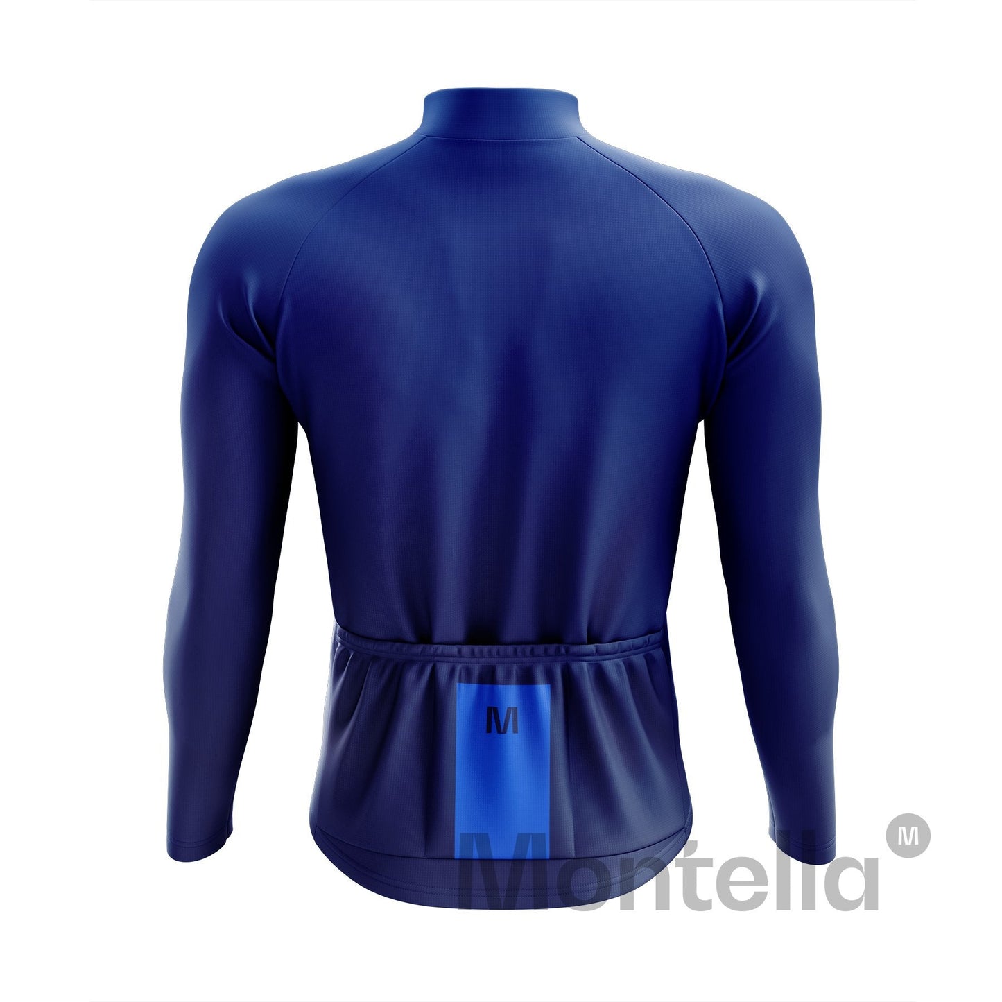 Men's Dark Blue Long Sleeve Cycling Jersey