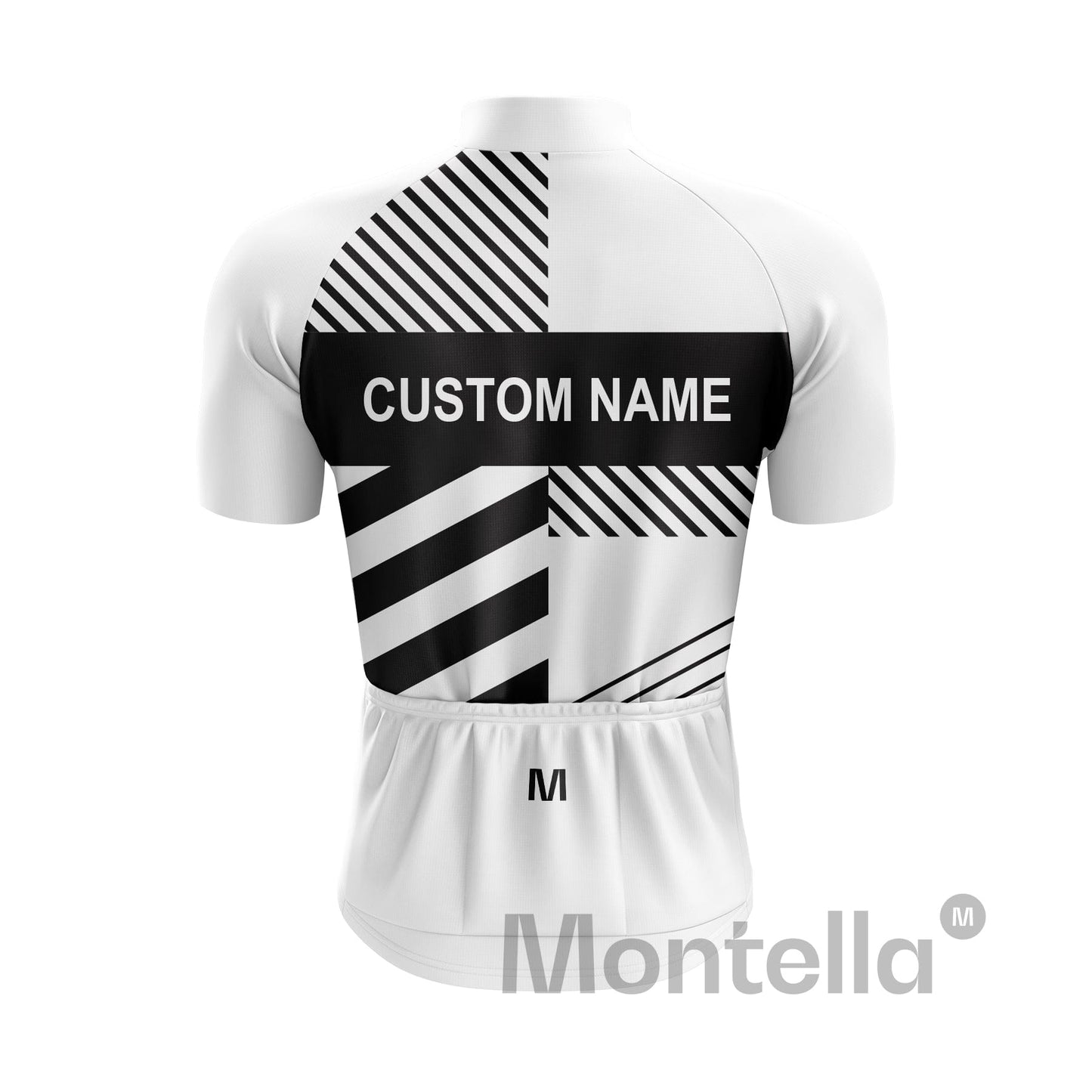 Custom White Black Cycling Jersey or Bib Shorts