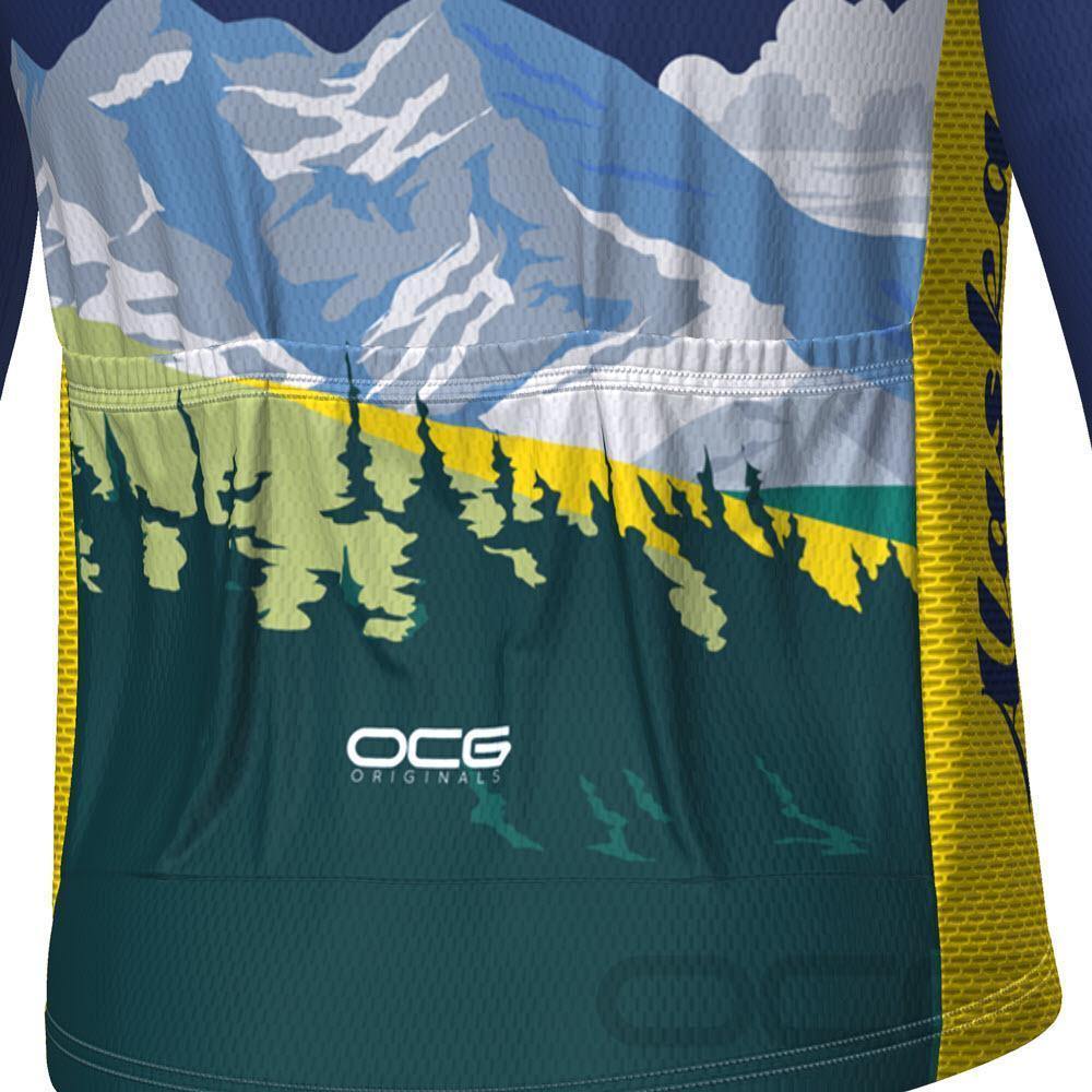 Men's Alaska US State Icon Long Sleeve Cycling Jersey