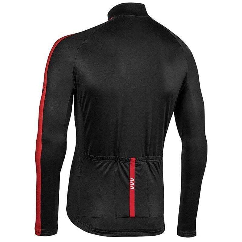 Men's Black Detail Long Sleeve Cycling Jersey