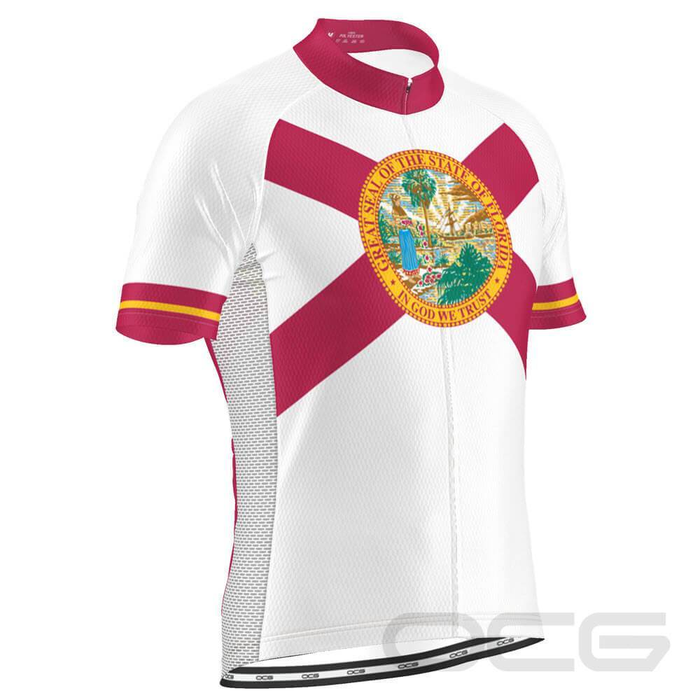 Men's Florida US State Icon Short Sleeve Cycling Jersey