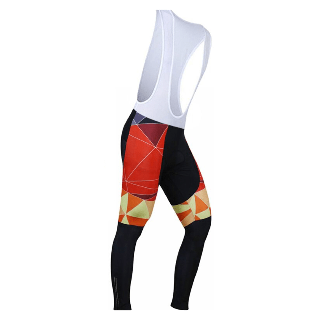 Men's Orange Detail Bib Cycling Pants