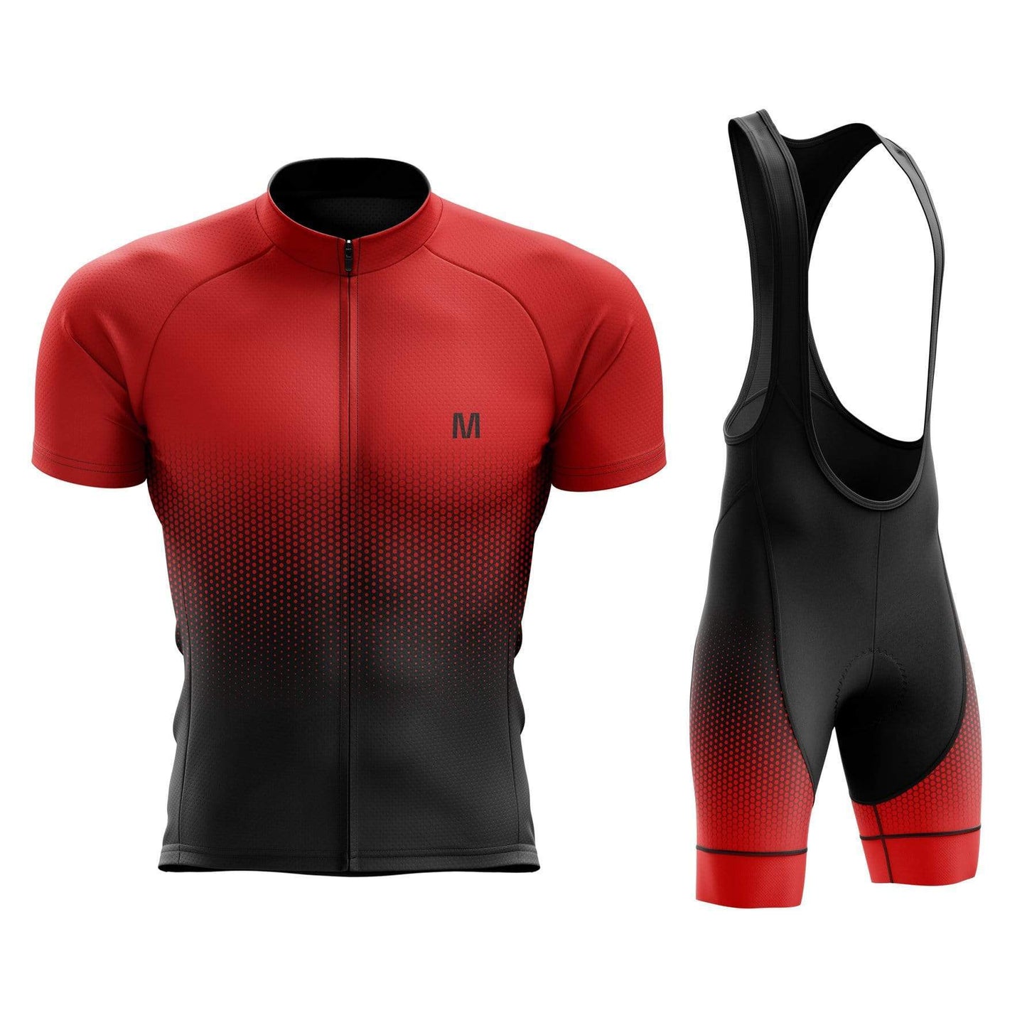 Men's Red Gradient Cycling Jersey or Bibs