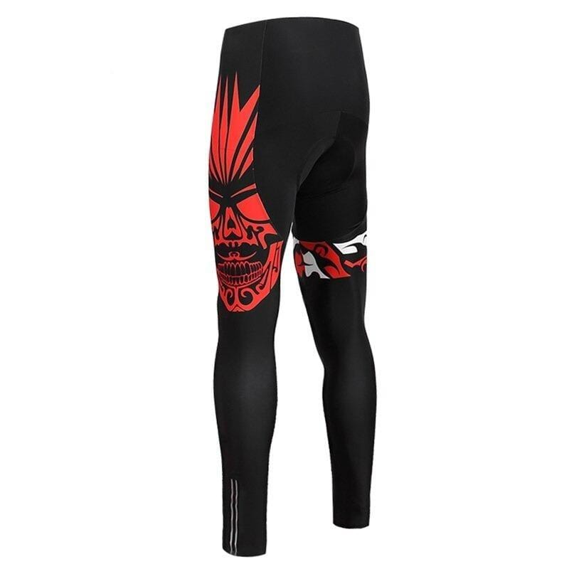 Men's Red Skull Cycling Pants