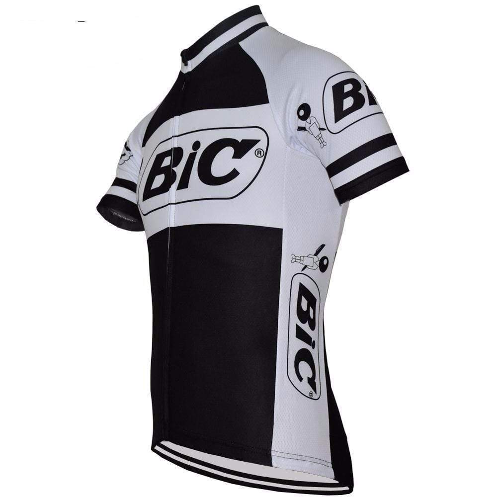 Men's Retro Black Bic Short Sleeve Cycling Jersey