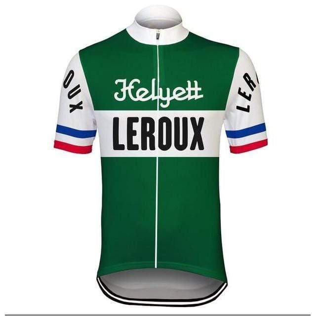 Men's Retro Helyett Leroux Retro Cycling Jersey