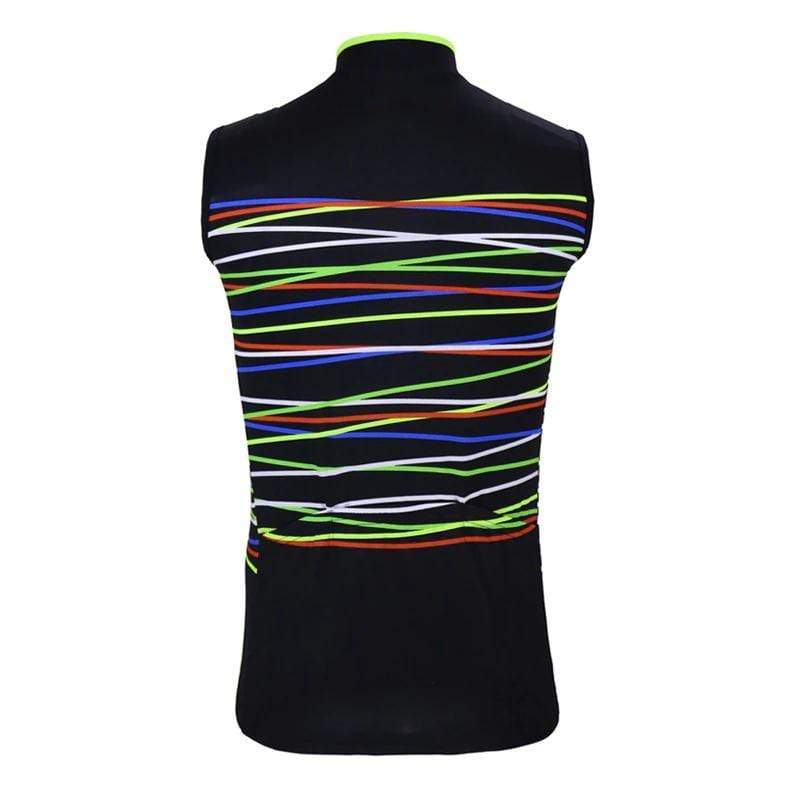 Men's Sleeveless Lines Cycling Jersey