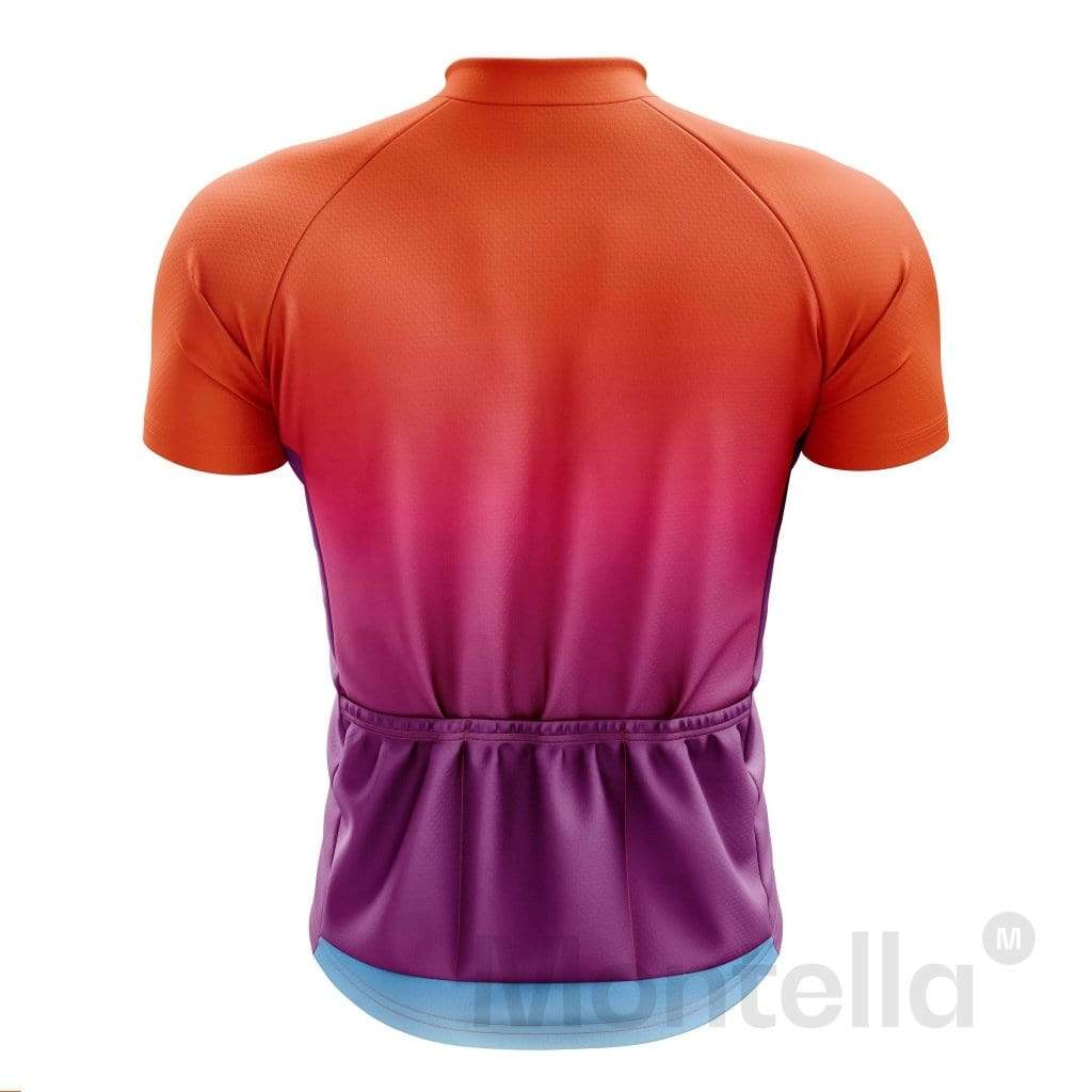 Men's Stylish Orange Cycling Jersey