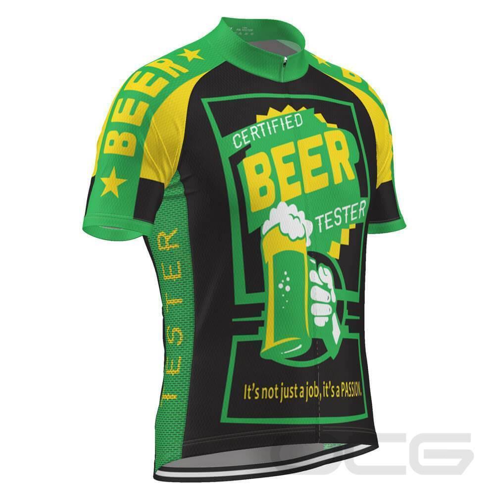 Men's Aussie Certified Beer Tester Short Sleeve Cycling Jersey