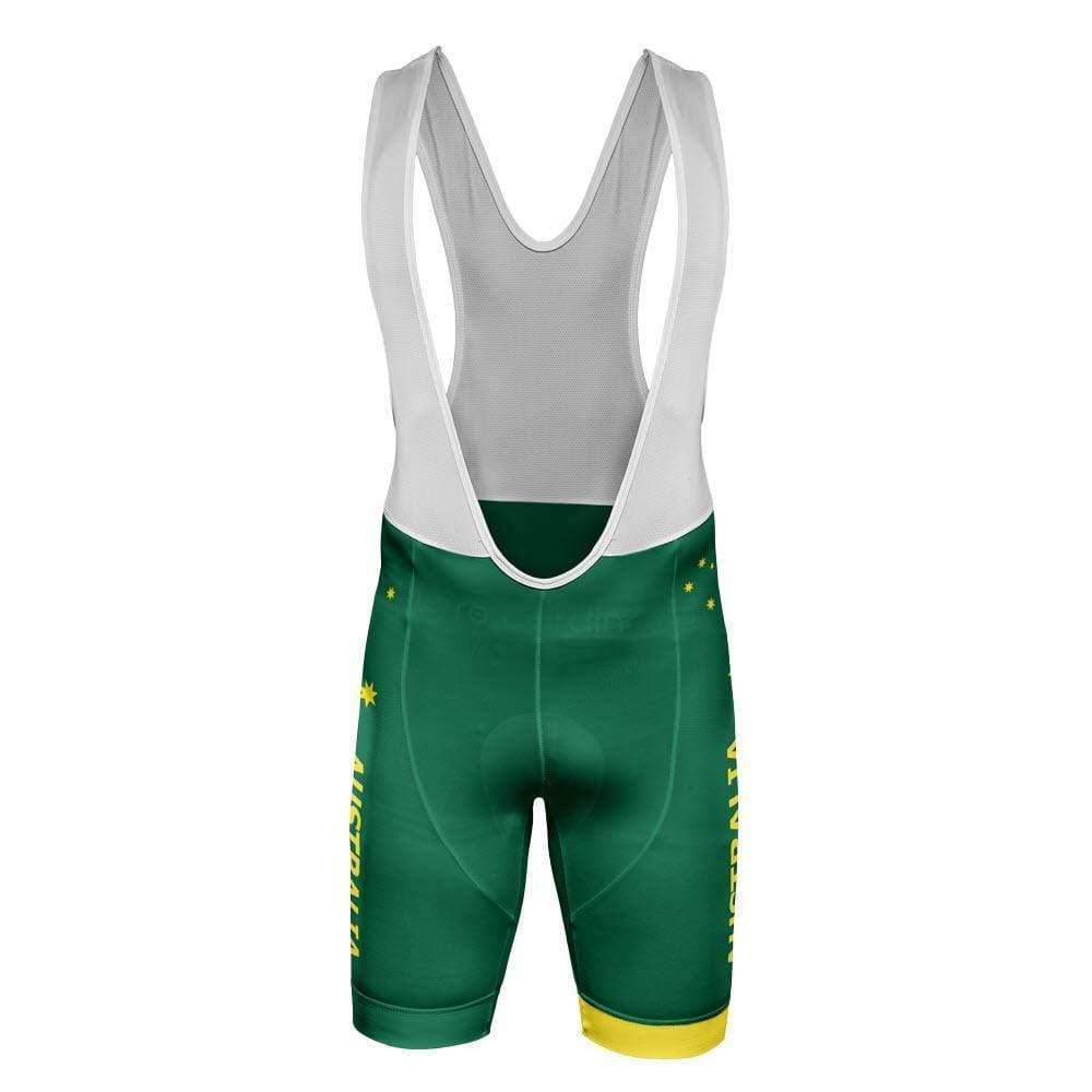 Men's Australia Green & Gold Kangaroo 2 Piece Cycling Kit