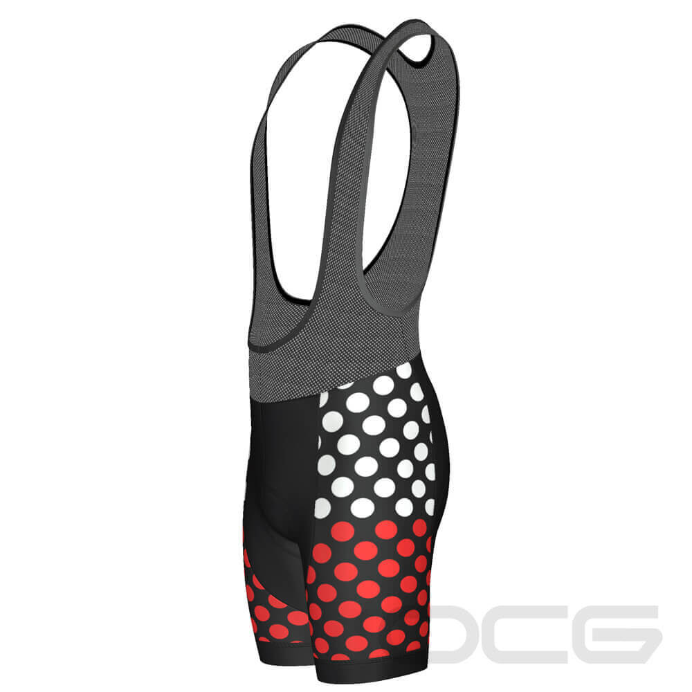 Men's The "Nina" Polka Dot Checkered Gel Padded Cycling Bib