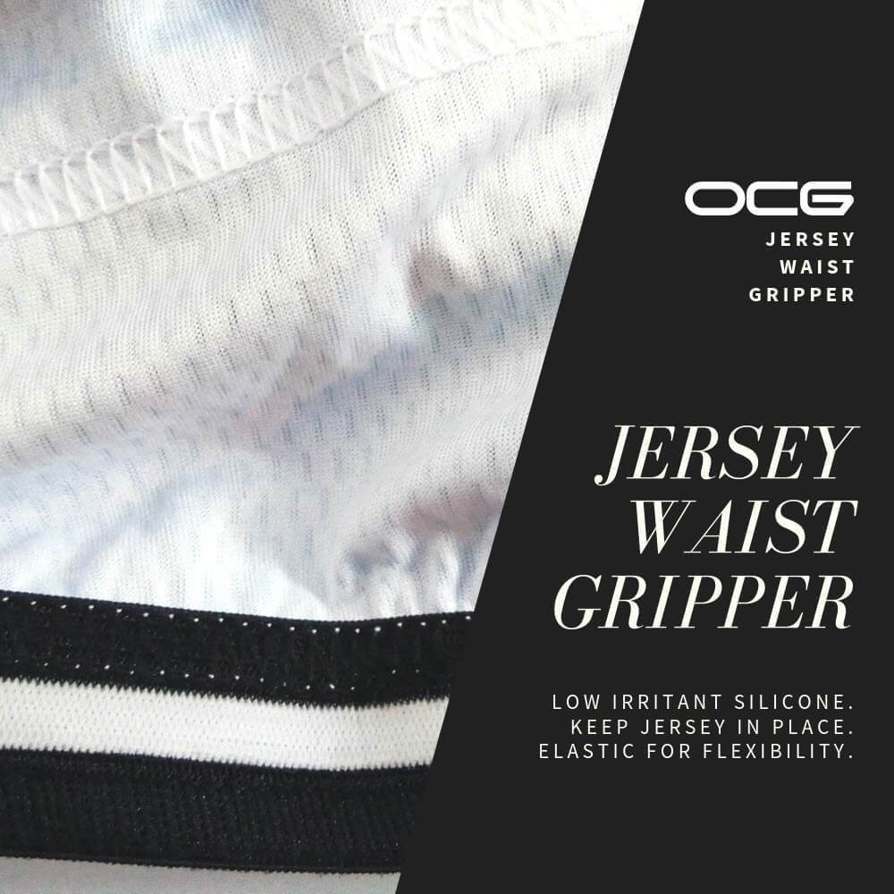 Men's Blue Stripe Banded Short Sleeve Cycling Jersey