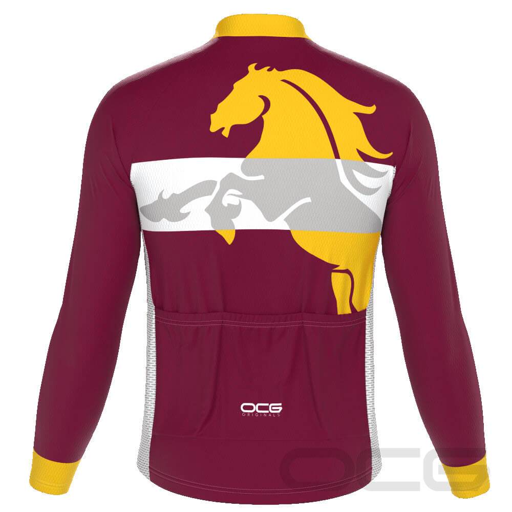 Men's Bucking Bronco Long Sleeve Cycling Jersey
