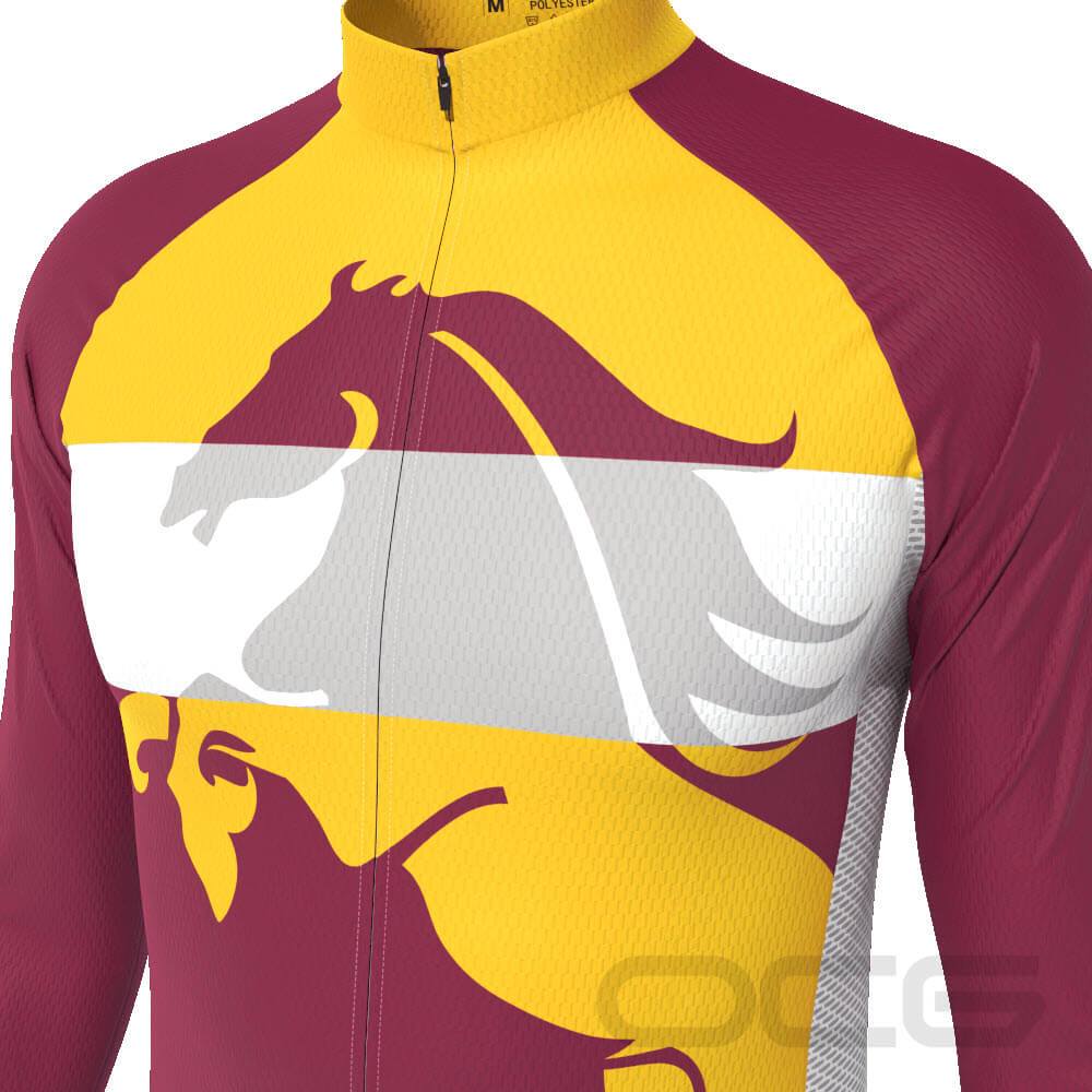 Men's Bucking Bronco Long Sleeve Cycling Jersey