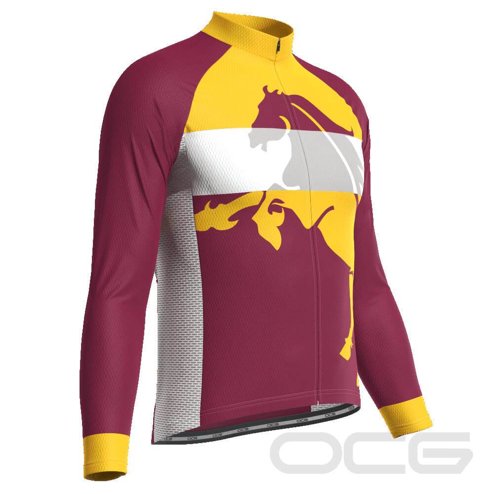 Men's Bucking Bronco Long Sleeve Cycling Jersey