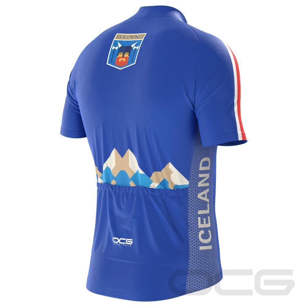 Men's Iceland Viking National Flag Short Sleeve Cycling Jersey