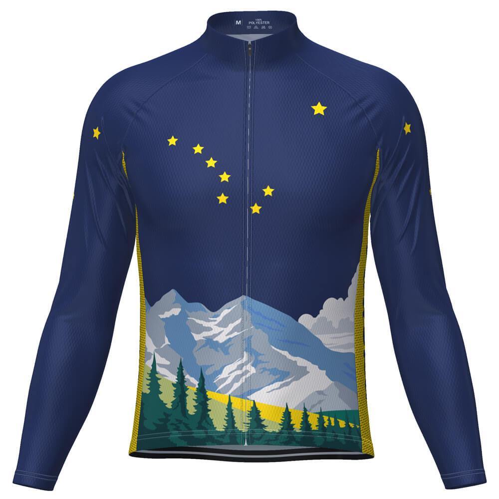 Men's Alaska US State Icon Long Sleeve Cycling Jersey