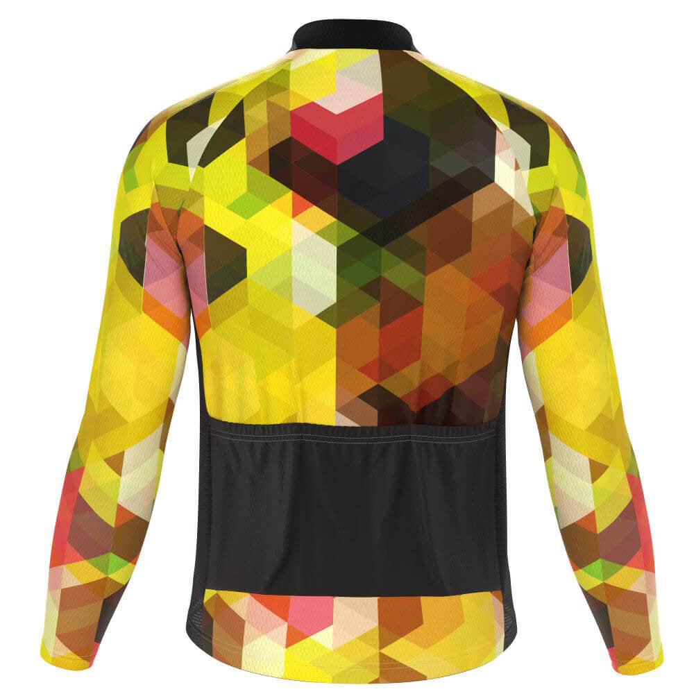 Men's High Viz Mosaic Long Sleeve Cycling Jersey