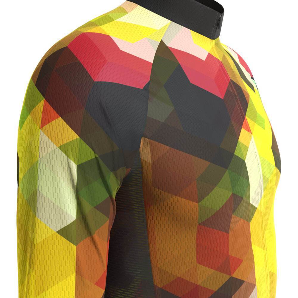 Men's High Viz Mosaic Long Sleeve Cycling Jersey