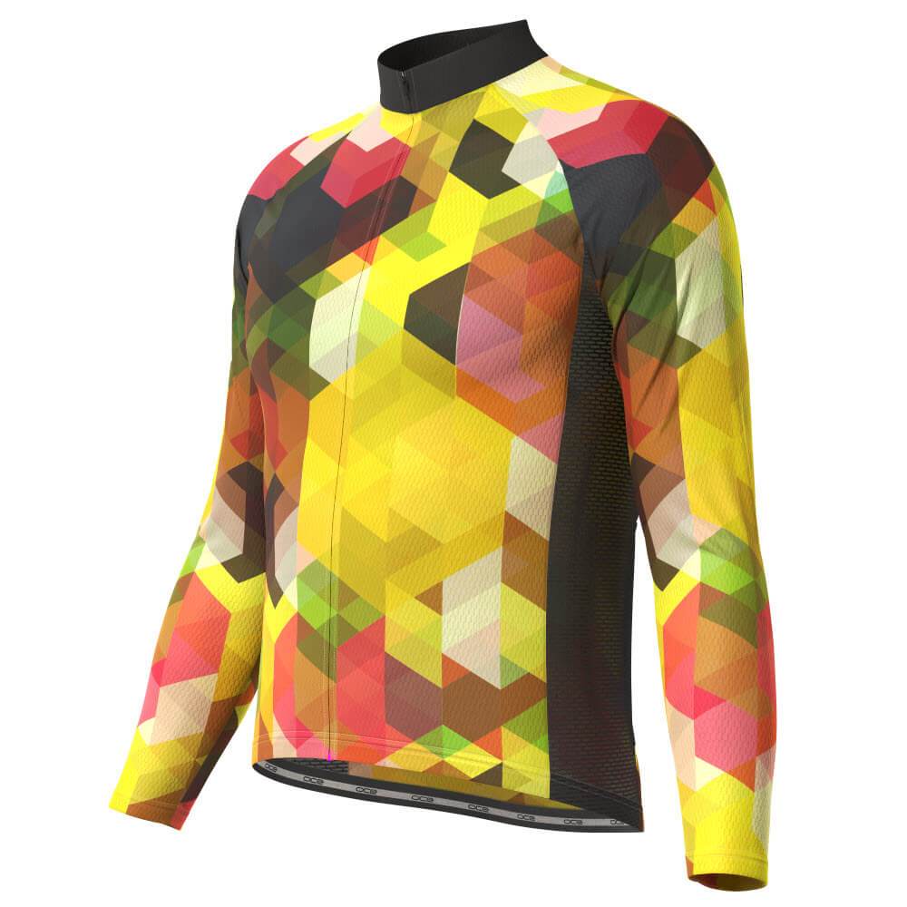 Men's High Viz Mosaic Long Sleeve Cycling Jersey