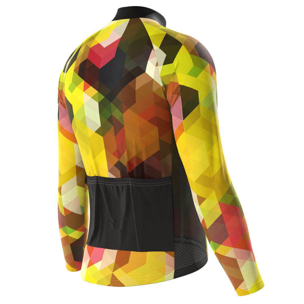 Men's High Viz Mosaic Long Sleeve Cycling Jersey