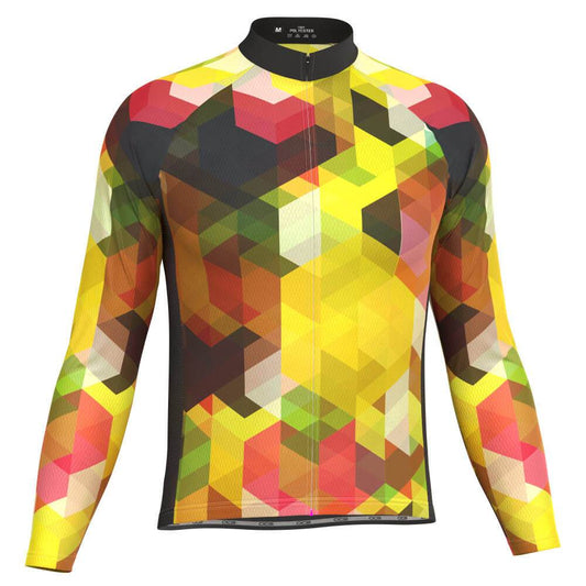 Men's High Viz Mosaic Long Sleeve Cycling Jersey