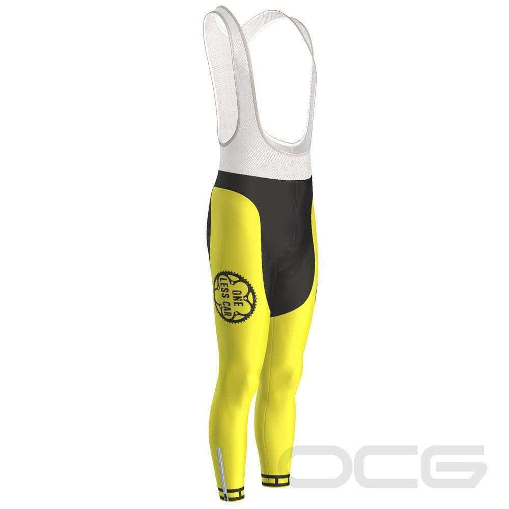 Men's High Viz Safety One Less Car Gel Padded Cycling Bib-Tights