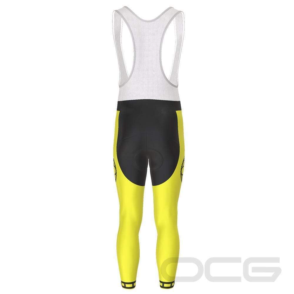 Men's High Viz Safety One Less Car Gel Padded Cycling Bib-Tights