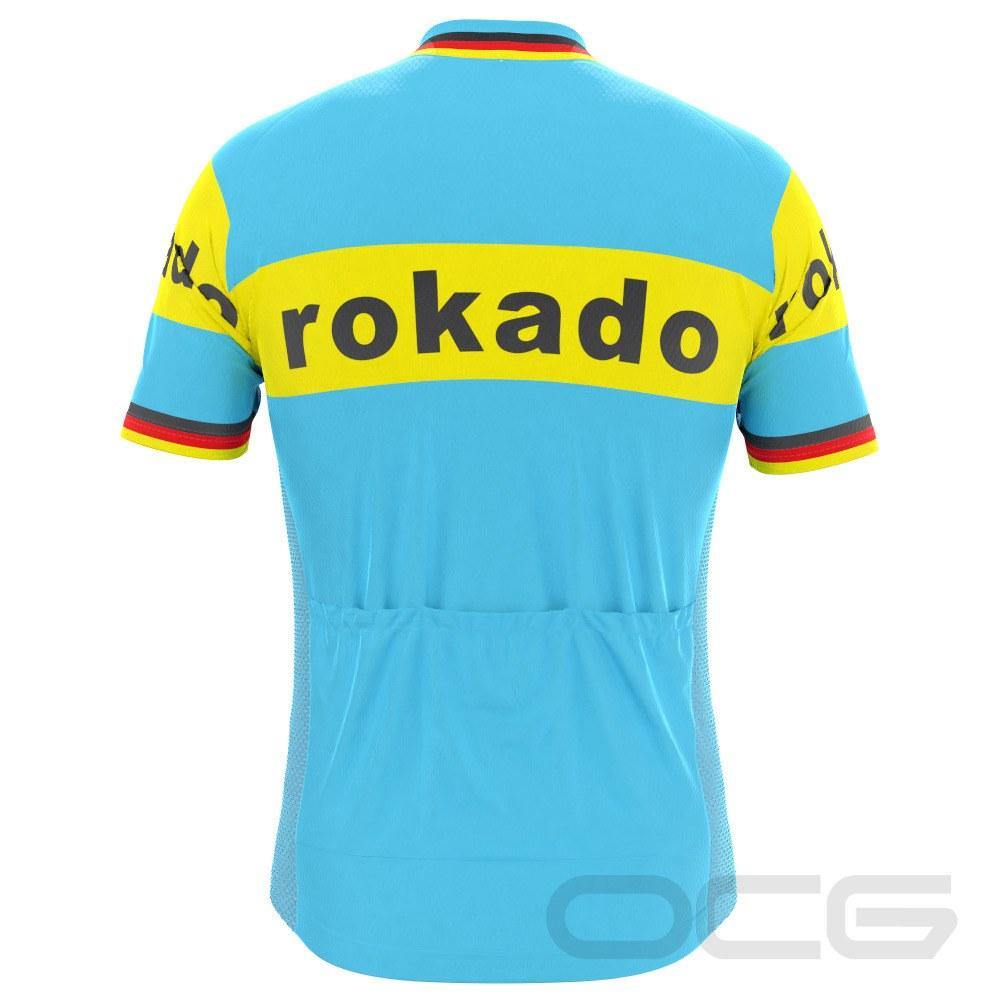 Men's Retro 1973 Team Rokado German Short Sleeve Cycling Jersey