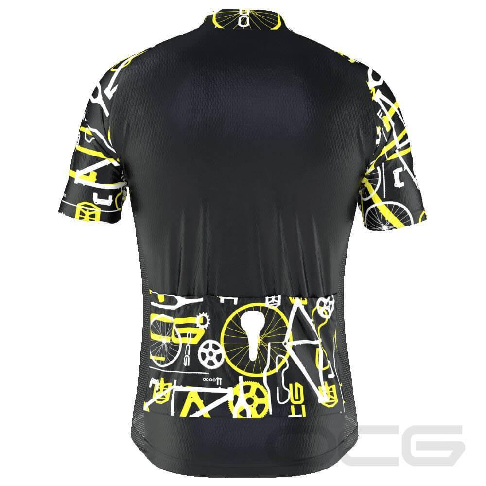 Men's Black Ride On Short Sleeve Cycling Jersey