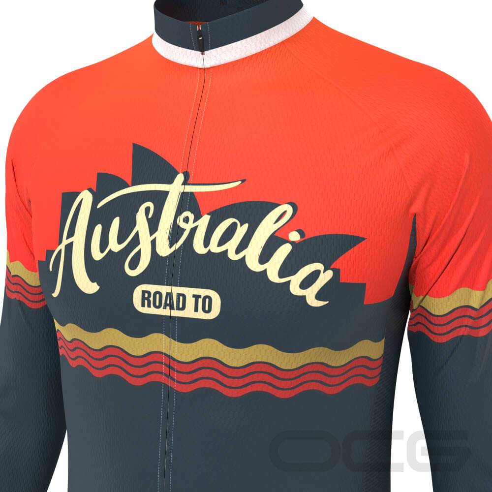 Men's Road to Australia Long Sleeve Cycling Jersey