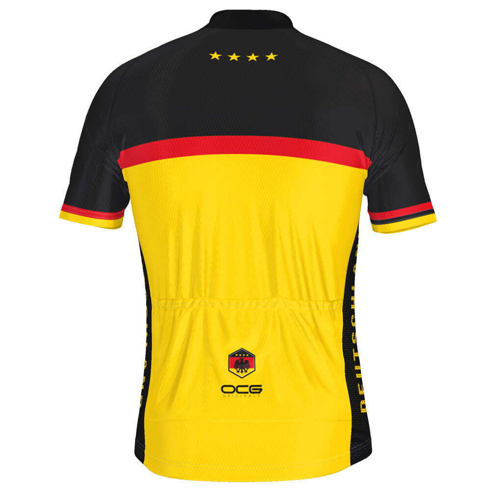 Men's Germany Deutschland National Flag Short Sleeve Cycling Jersey