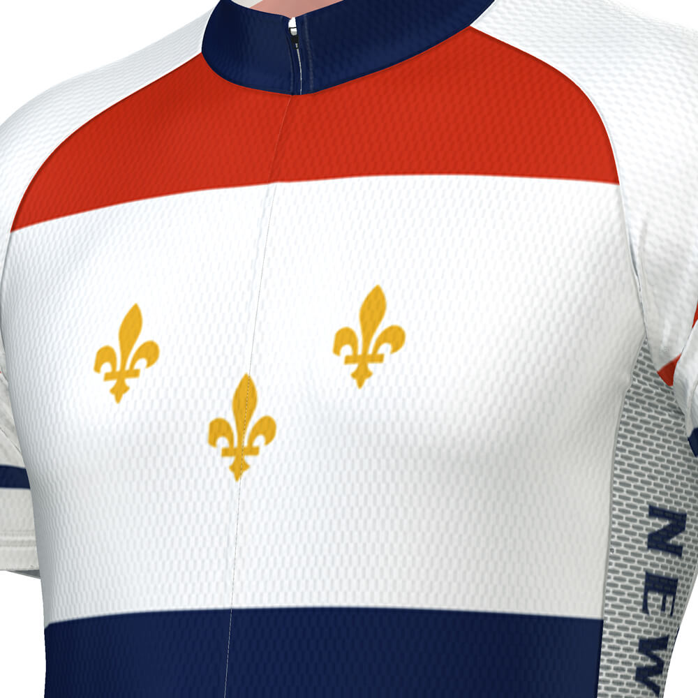 Men's New Orleans US State Icon Short Sleeve Cycling Jersey
